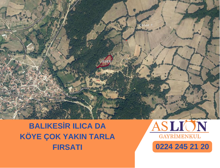 BALIKESİR ILICA DA KÖYE ÇOK YAKIN TARLA FIRSATI